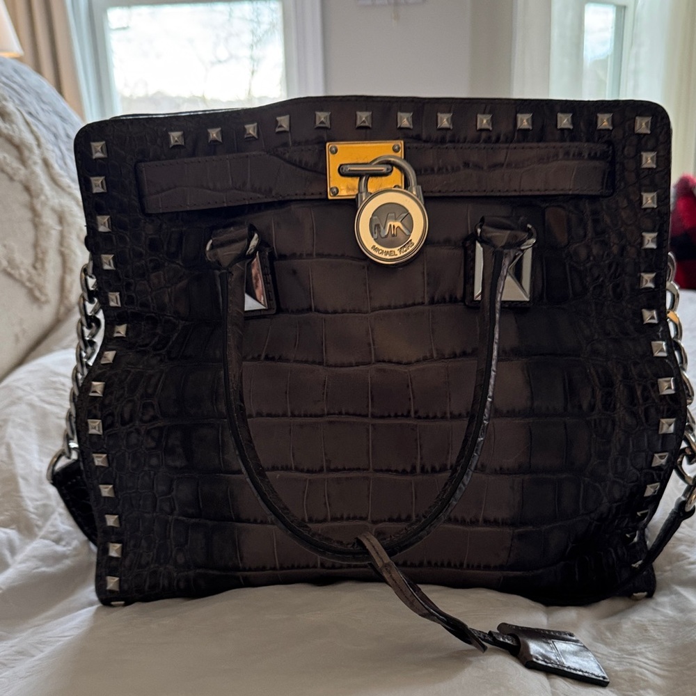 Michael Kors Collection Black Studded Tote